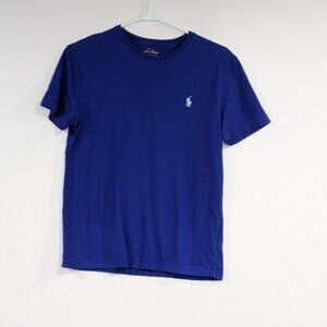Polo Ralph Lauren Solid Cotton Embroidered Logo T-Shirt Royal Blue Size Small